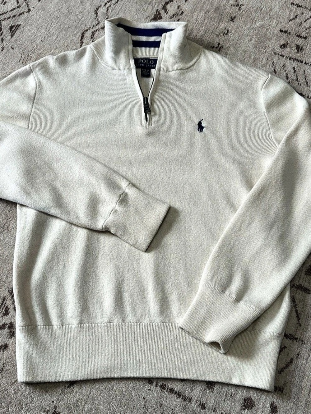Polo Ralph Lauren Boys Half-Zip Cotton Knit Sweater Medium